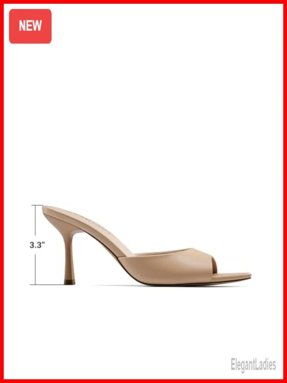 Women's Mule Heels Pointed Peep Toe Kitten Heel Slip On Dress Sandals